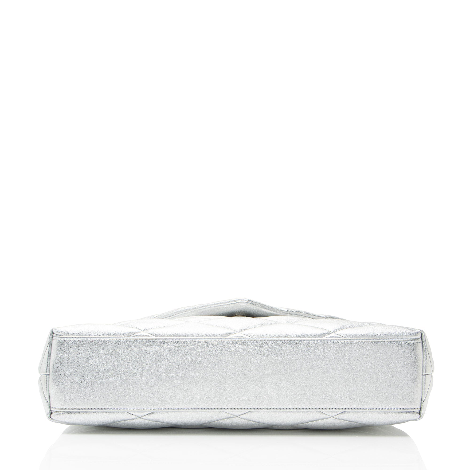 Saint Laurent Metallic Quilted Lambskin Puffer Sade Clutch