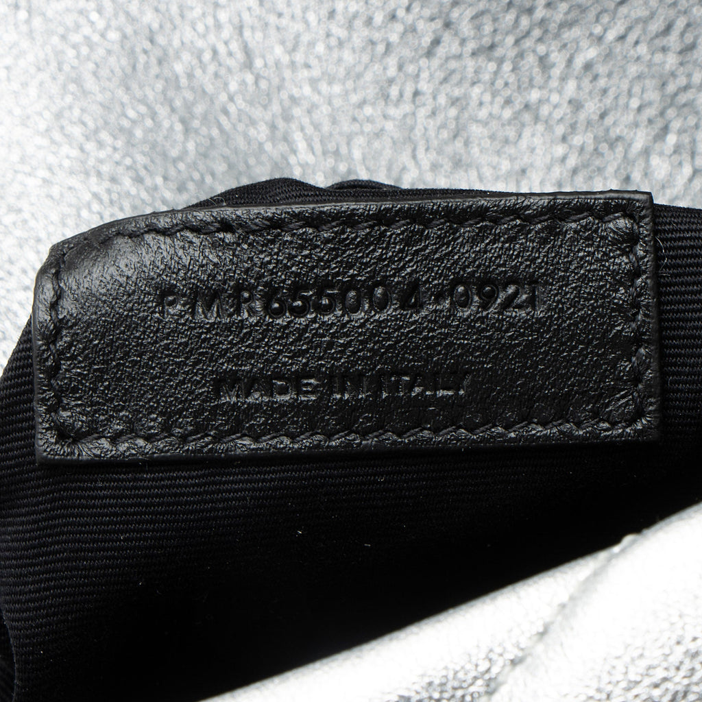 Saint Laurent Metallic Quilted Lambskin Puffer Sade Clutch
