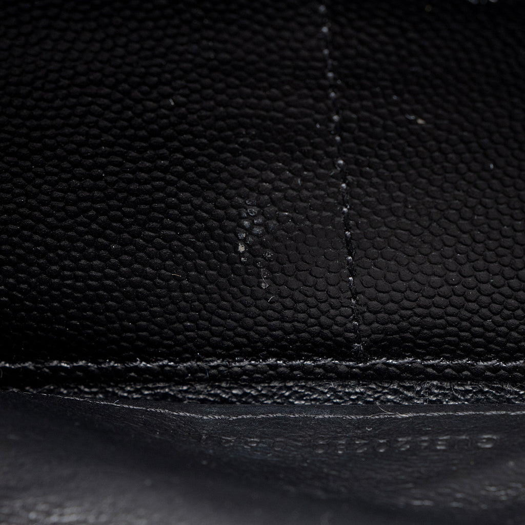 Saint Laurent Mixed Matelasse Grain de Poudre Monogram Chain Wallet