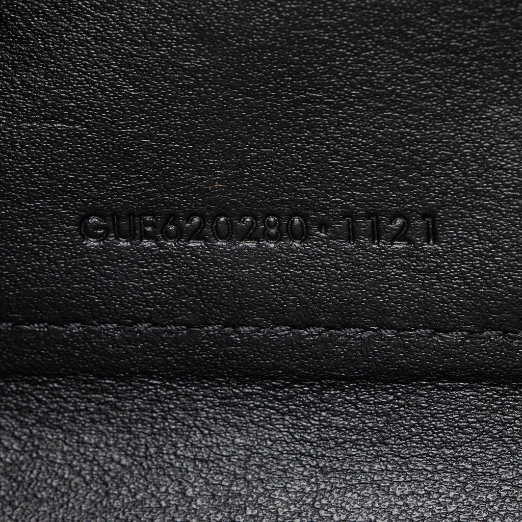 Saint Laurent Mixed Matelasse Grain de Poudre Monogram Chain Wallet