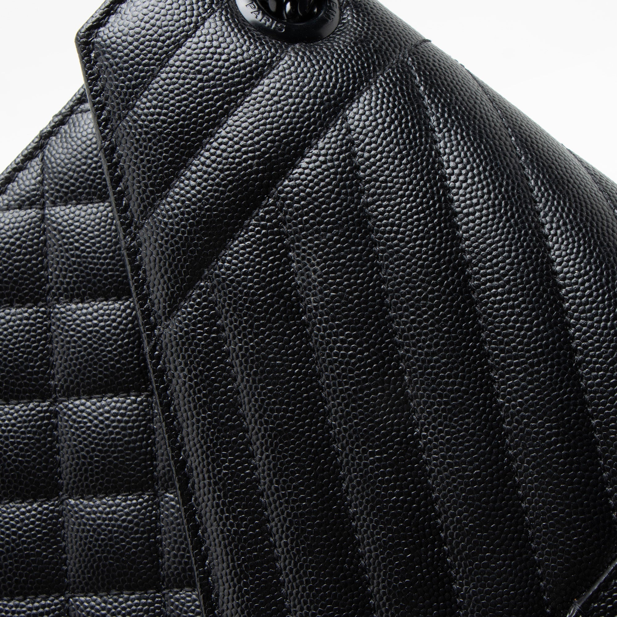 Saint Laurent Mixed Matelasse Grain de Poudre Monogram Large Shoulder Bag