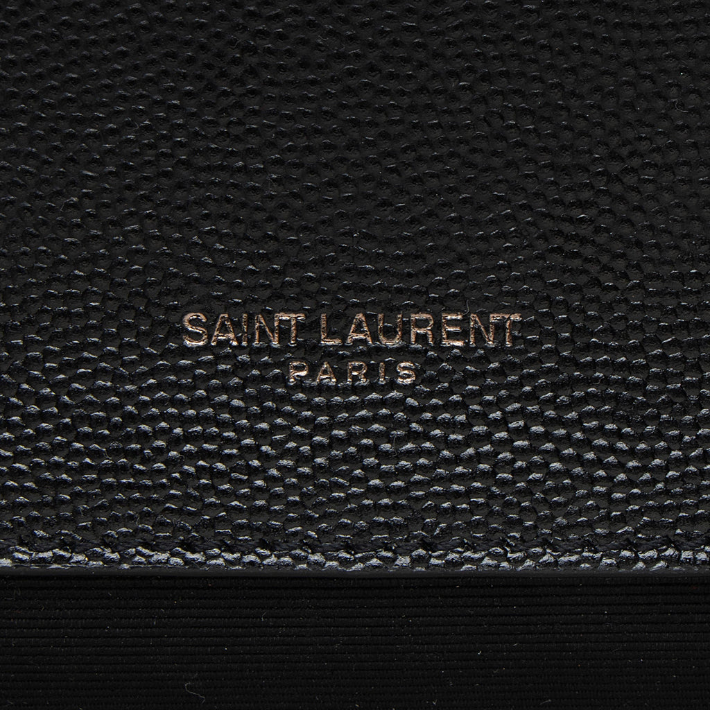 Saint Laurent Mixed Matelasse Grain de Poudre Monogram Large Shoulder Bag