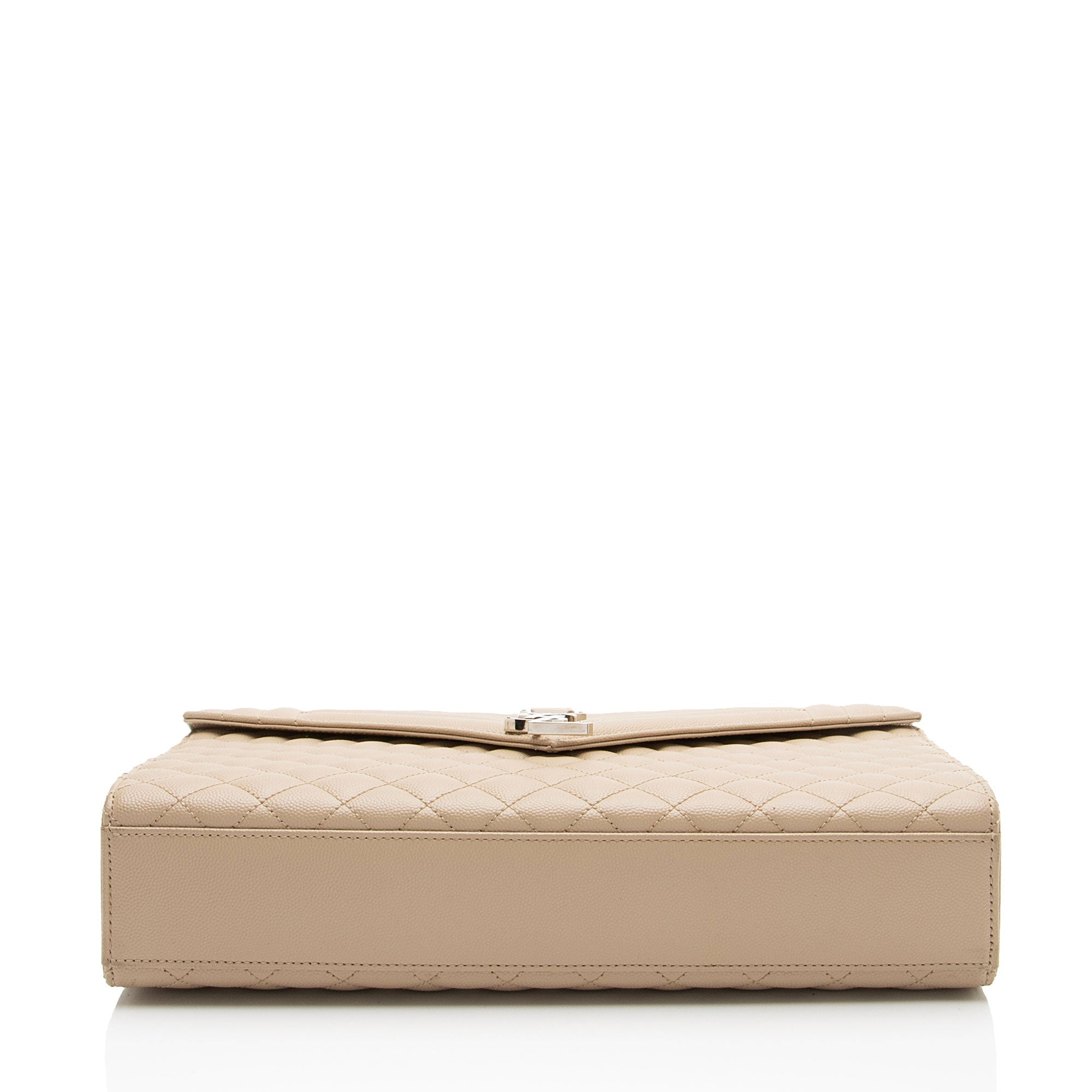 Saint Laurent Mixed Matelasse Grain de Poudre Monogram Large Shoulder Bag