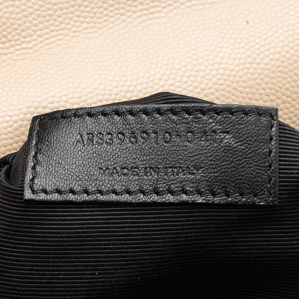 Saint Laurent Mixed Matelasse Grain de Poudre Monogram Large Shoulder Bag