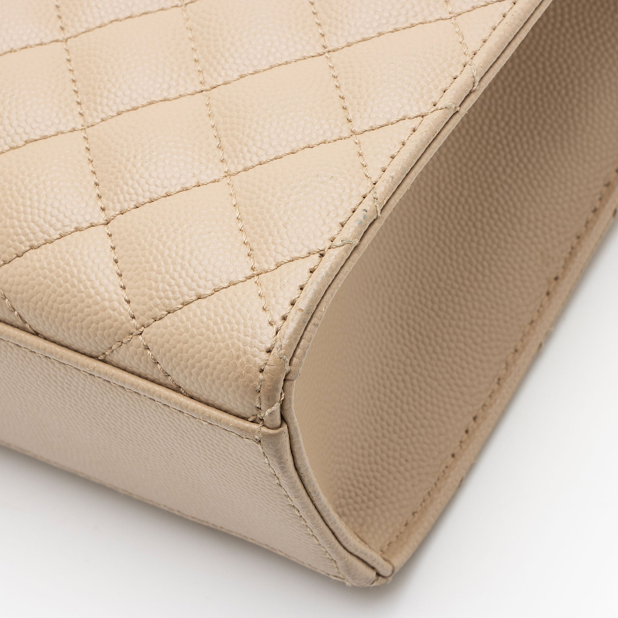 Saint Laurent Mixed Matelasse Grain de Poudre Monogram Large Shoulder Bag