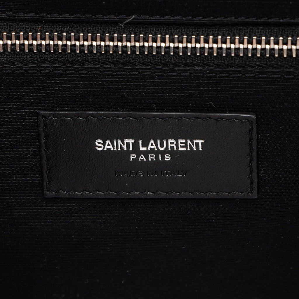 Saint Laurent Mixed Matelasse Grain de Poudre Monogram Large Shoulder Bag