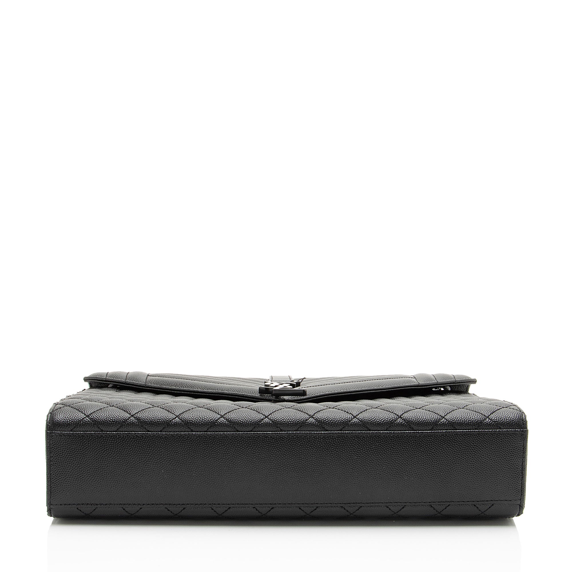 Saint Laurent Mixed Matelasse Grain de Poudre Monogram Large Shoulder Bag