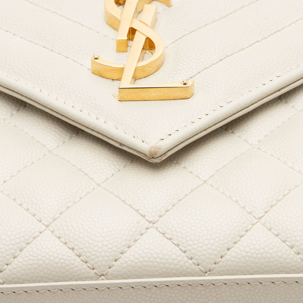 Saint Laurent Mixed Matelasse Grain de Poudre Monogram Medium Shoulder Bag