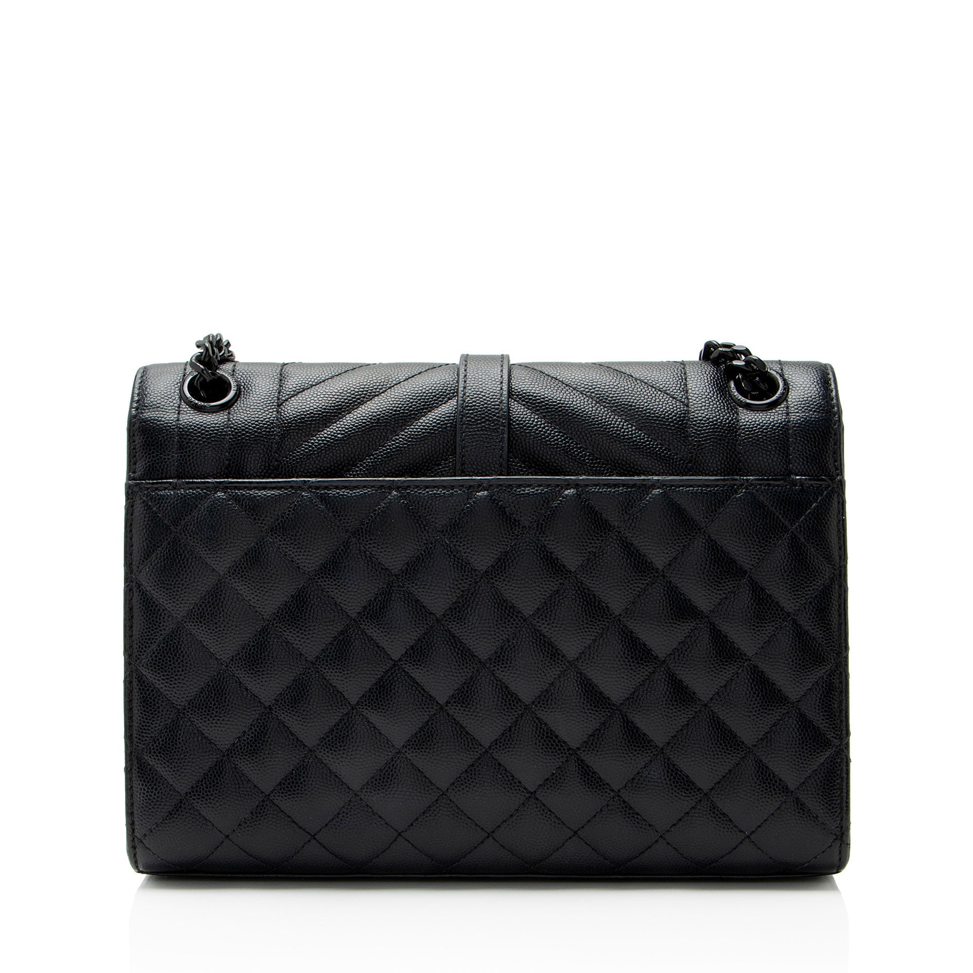 Saint Laurent Mixed Matelasse Grain de Poudre Monogram Medium Shoulder Bag