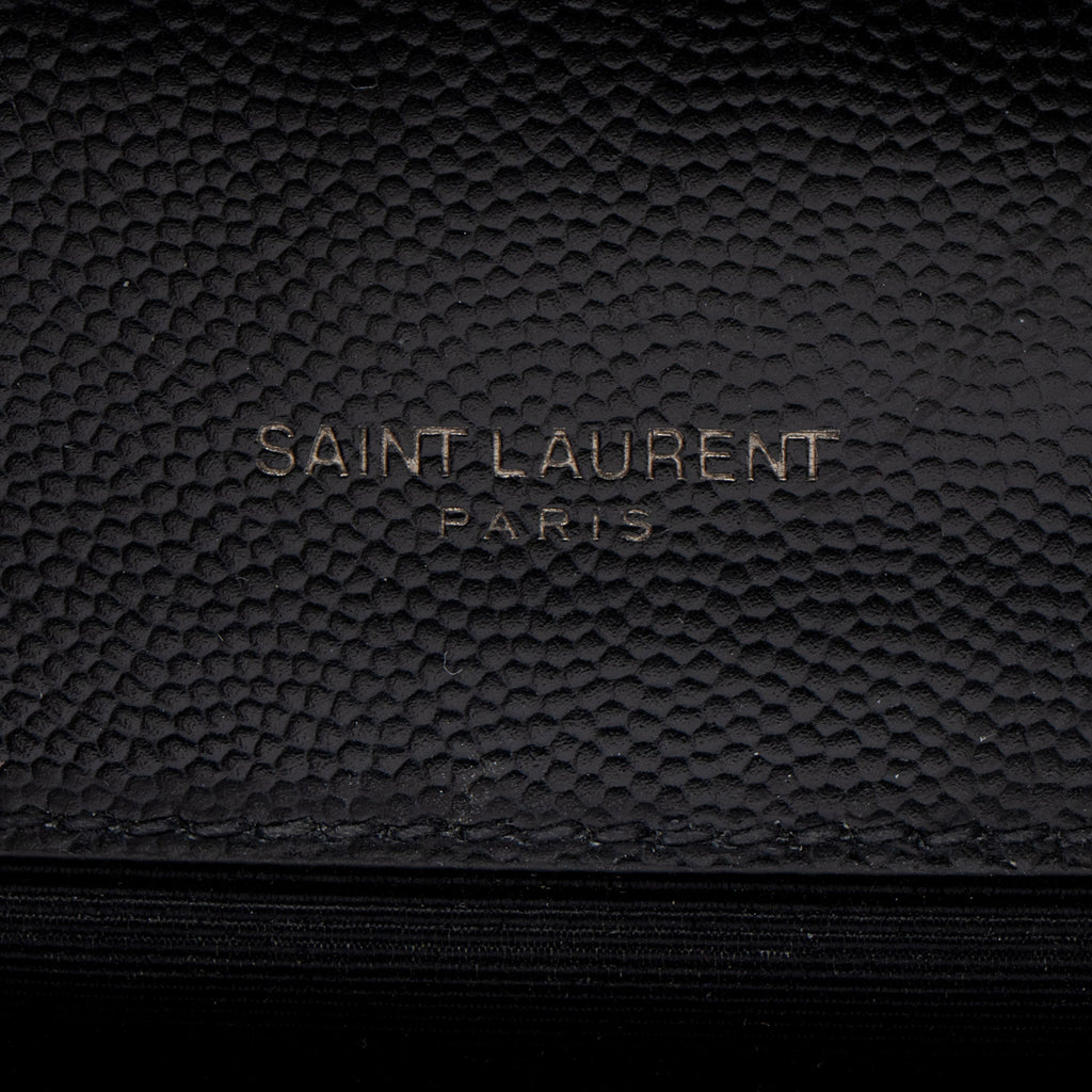 Saint Laurent Mixed Matelasse Grain de Poudre Monogram Medium Shoulder Bag