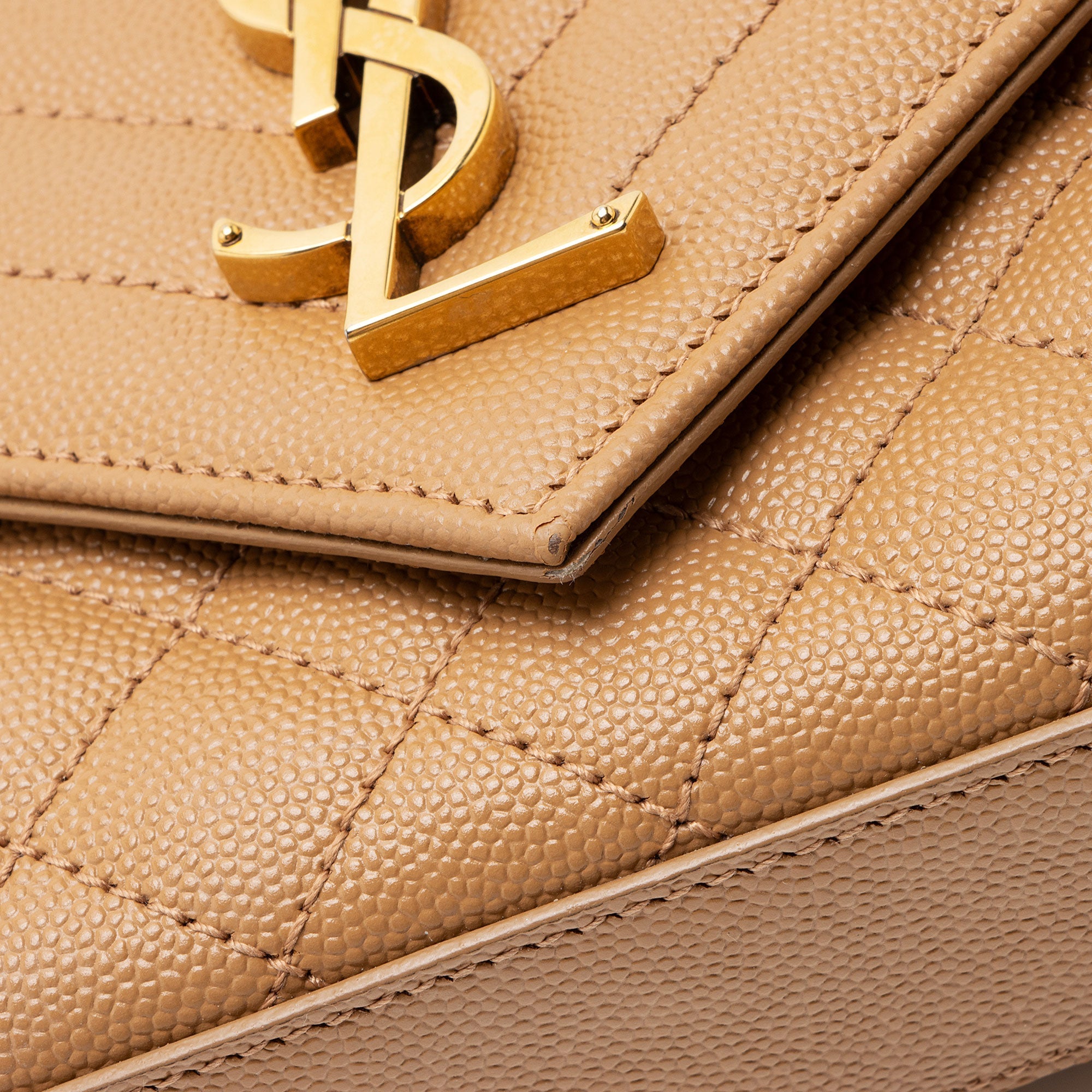 Saint Laurent Mixed Matelasse Grain de Poudre Monogram Small Shoulder Bag