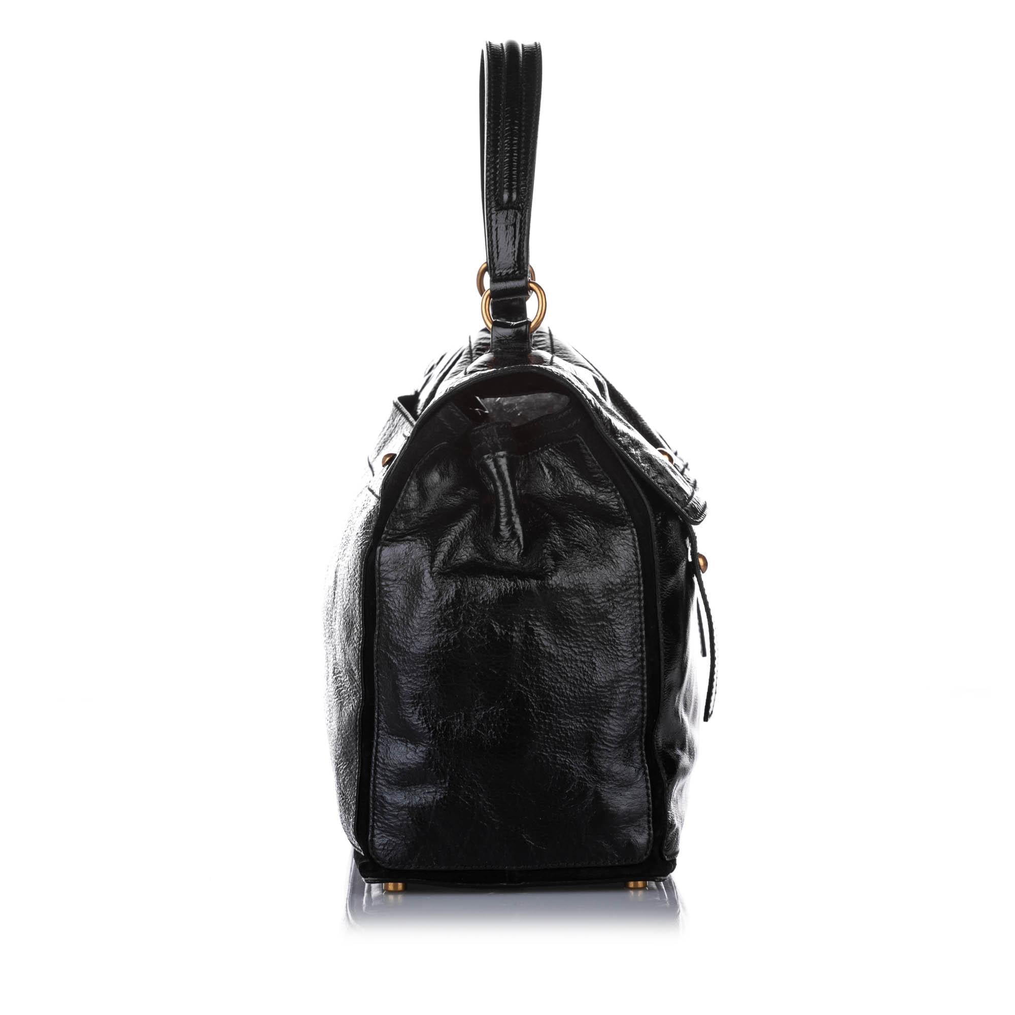 Saint Laurent Muse Two Patent Leather Handbag (SHG-22757)