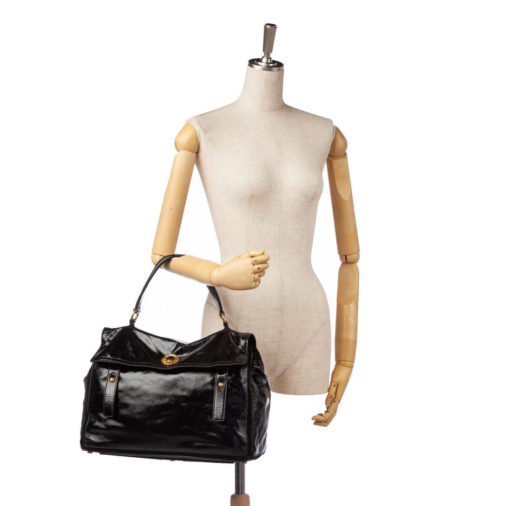 Saint Laurent Muse Two Patent Leather Handbag (SHG-22757)