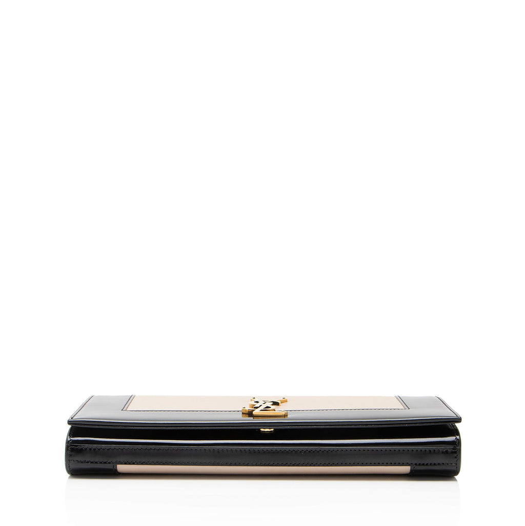 Saint Laurent Nappa Leather Bicolor Monogram Kate Clutch