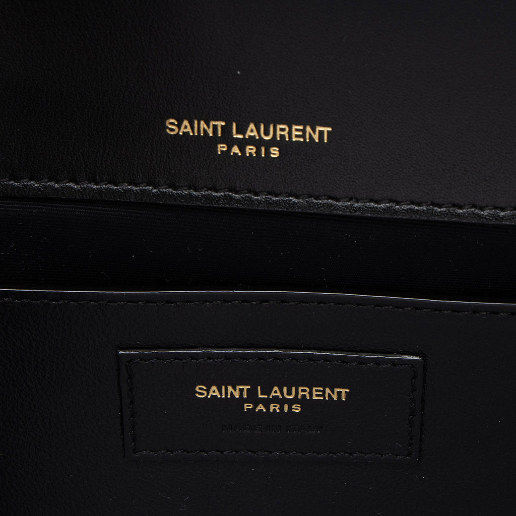 Saint Laurent Nappa Leather Bicolor Monogram Kate Clutch