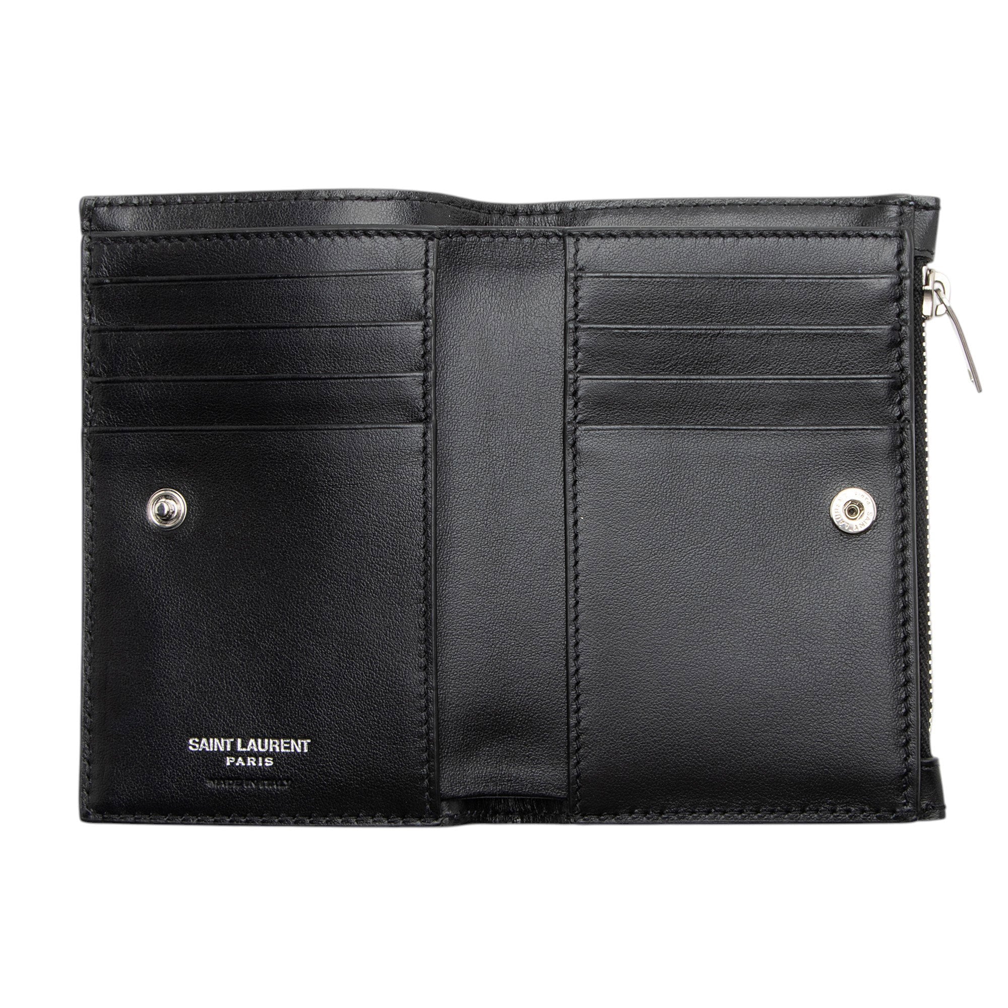 Saint Laurent Nylon Dip Dye Palm Tree Wallet