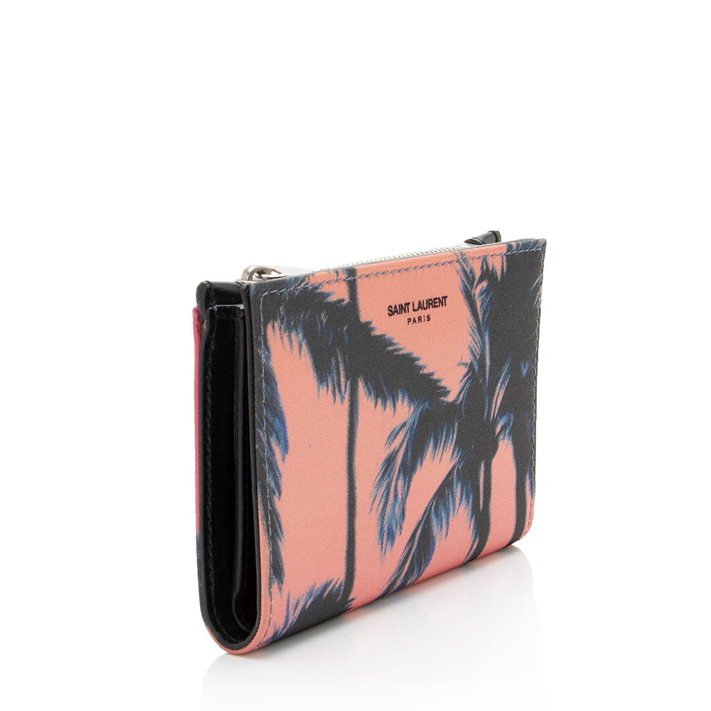 Saint Laurent Nylon Dip Dye Palm Tree Wallet