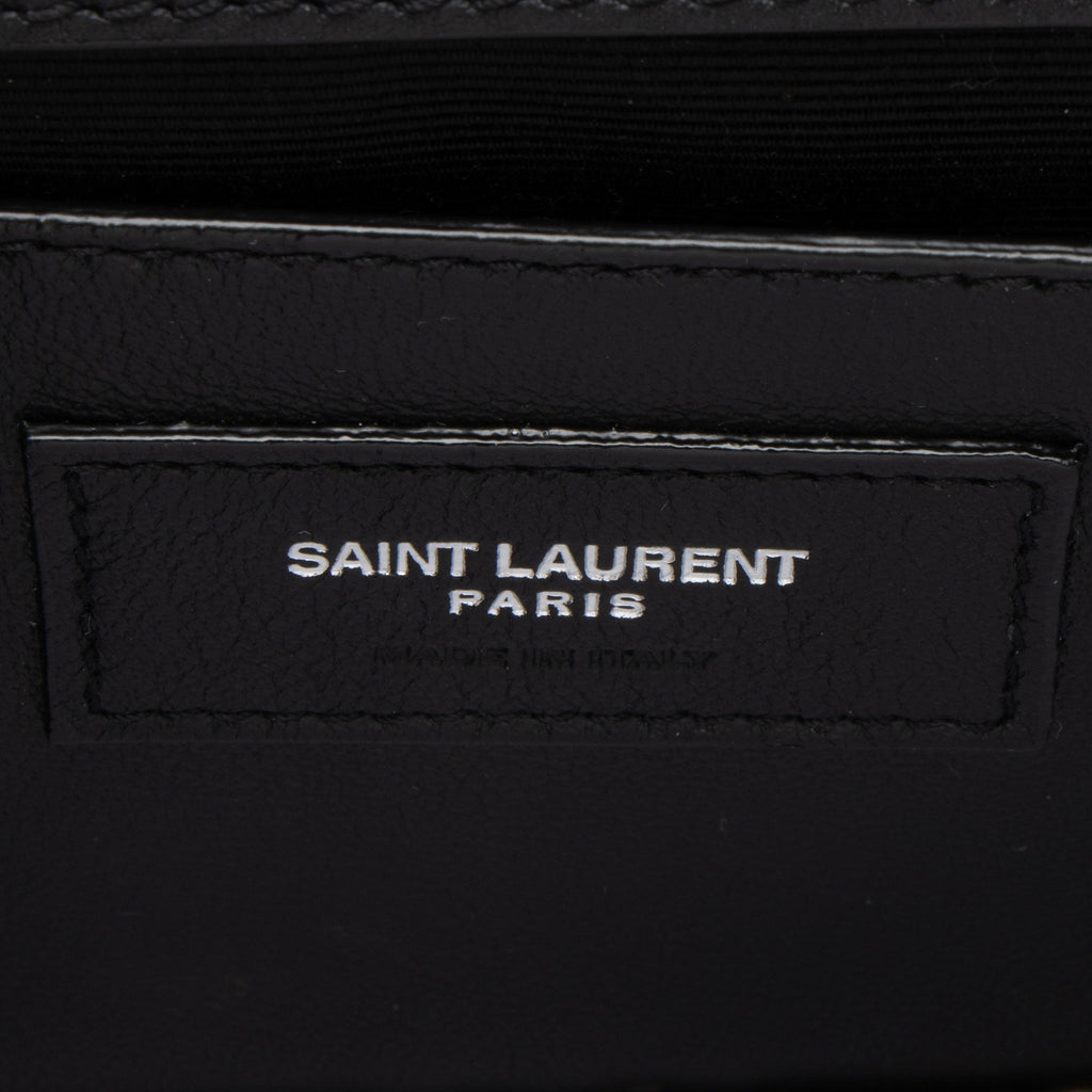 Saint Laurent Patent Grain de Poudre Monogram Kate Small Shoulder Bag