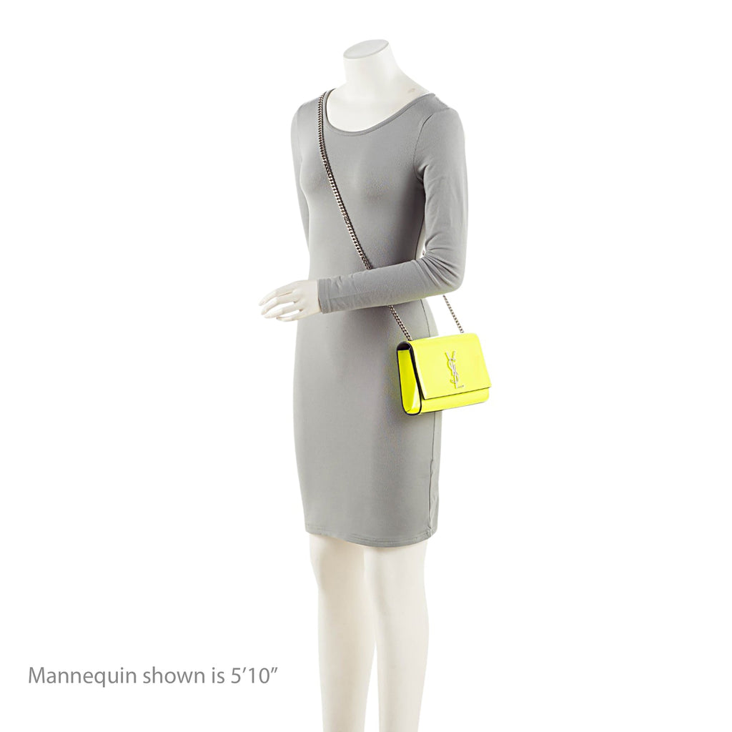 Saint Laurent Patent Grain de Poudre Monogram Kate Small Shoulder Bag
