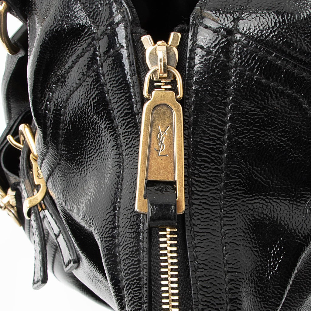 Saint Laurent Patent Leather Downtown Large Tote (SHF-23143)