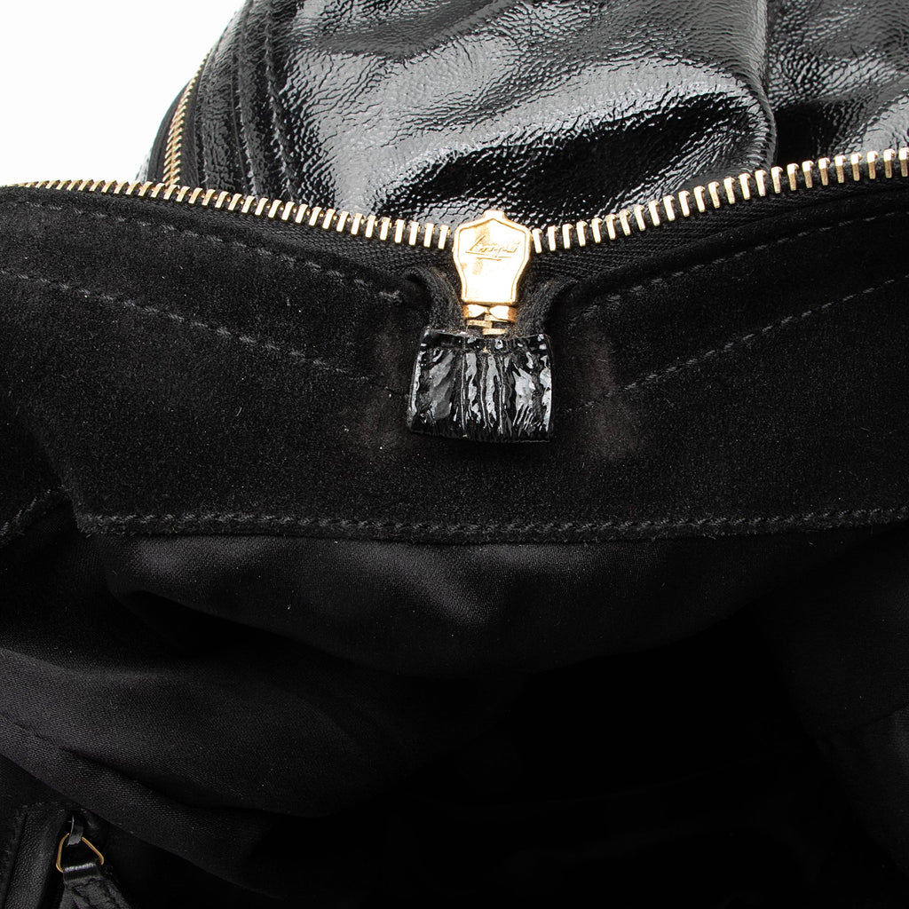 Saint Laurent Patent Leather Downtown Large Tote (SHF-23143)