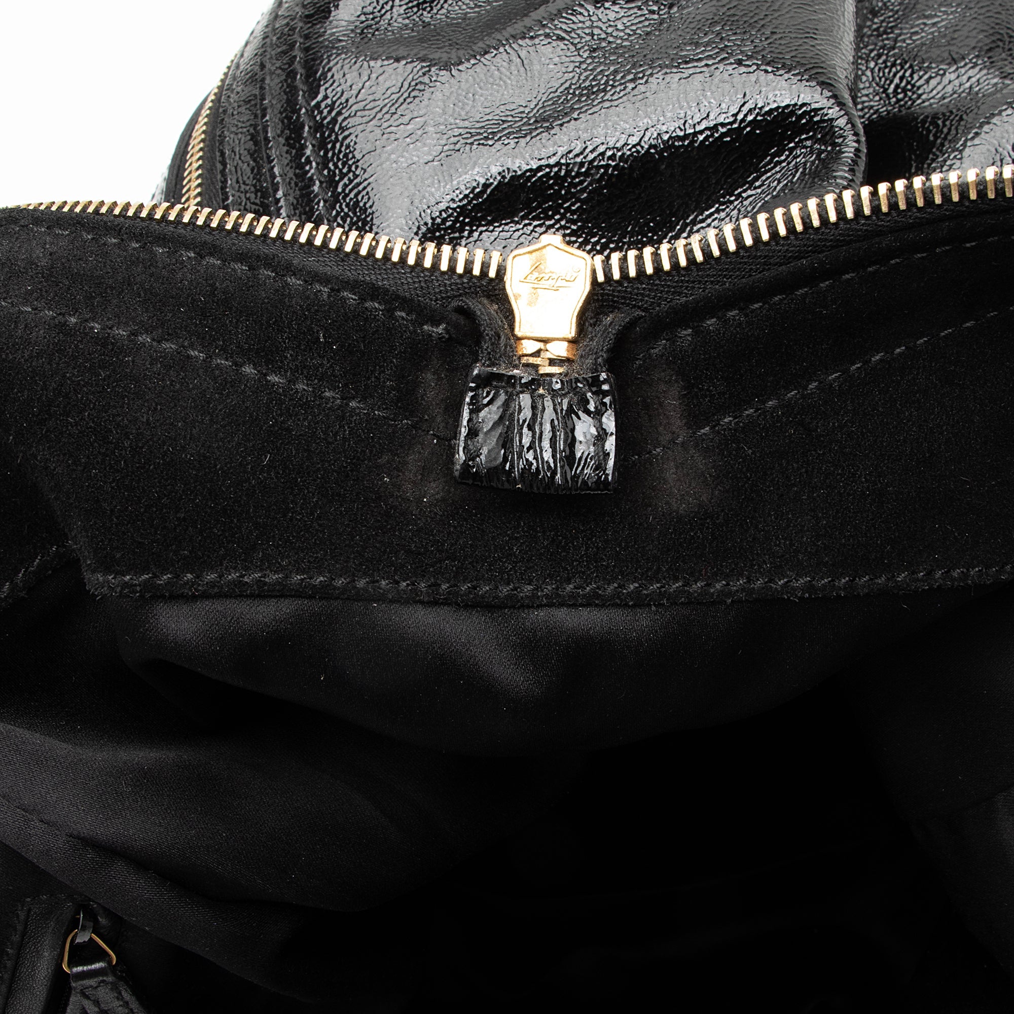 Saint Laurent Patent Leather Downtown Large Tote (SHF-23143)