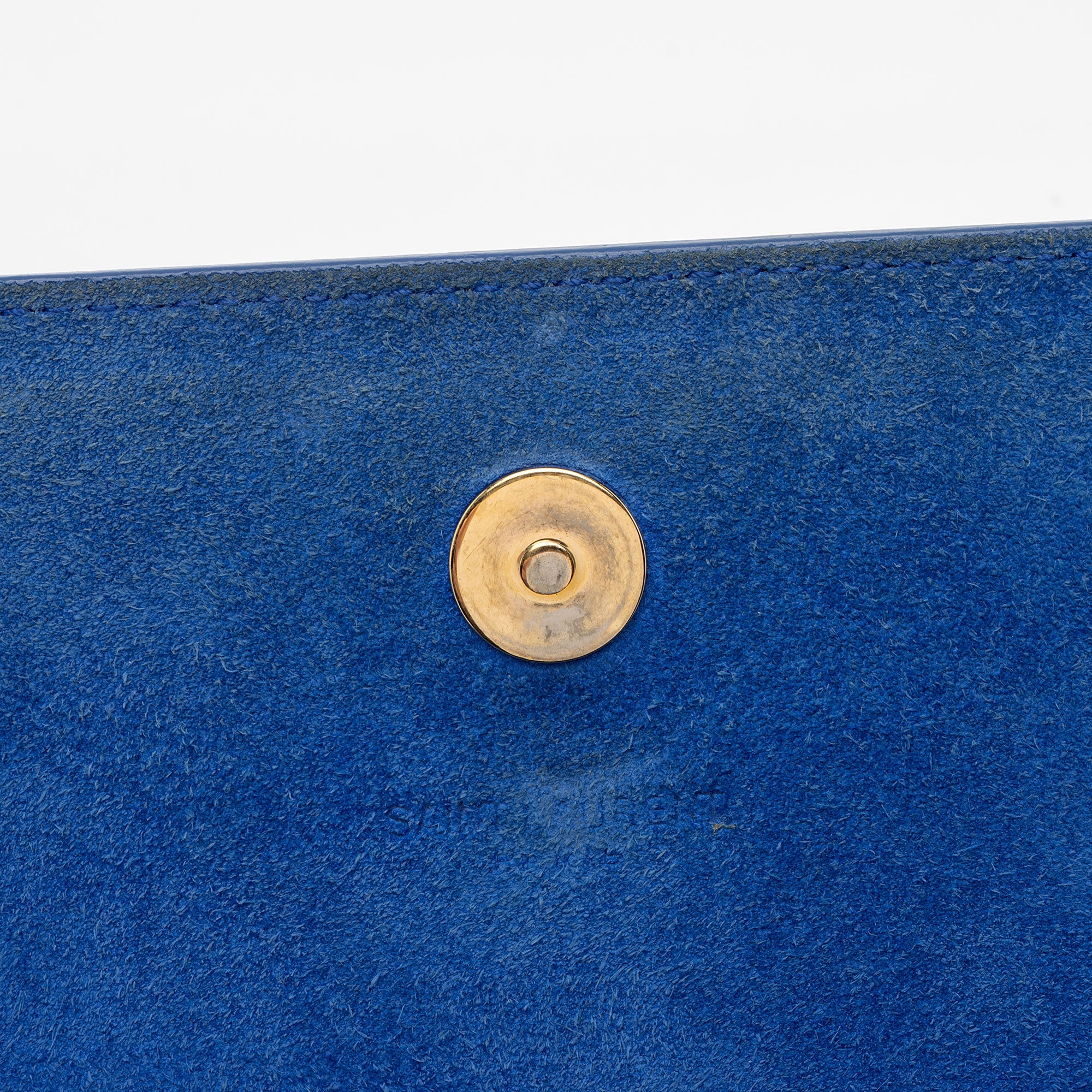 Saint Laurent Patent Leather Grain de Poudre Monogram Kate Clutch