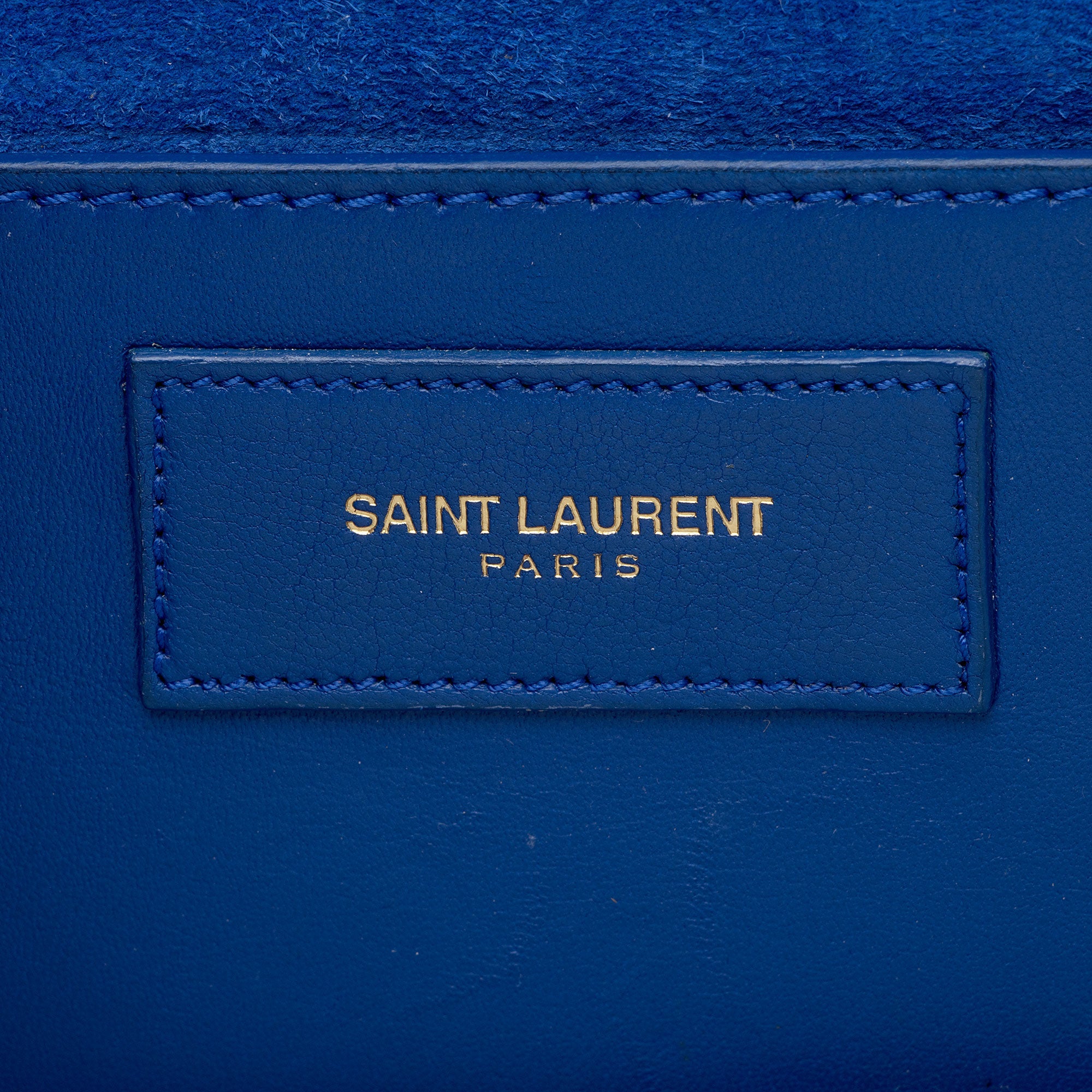 Saint Laurent Patent Leather Grain de Poudre Monogram Kate Clutch