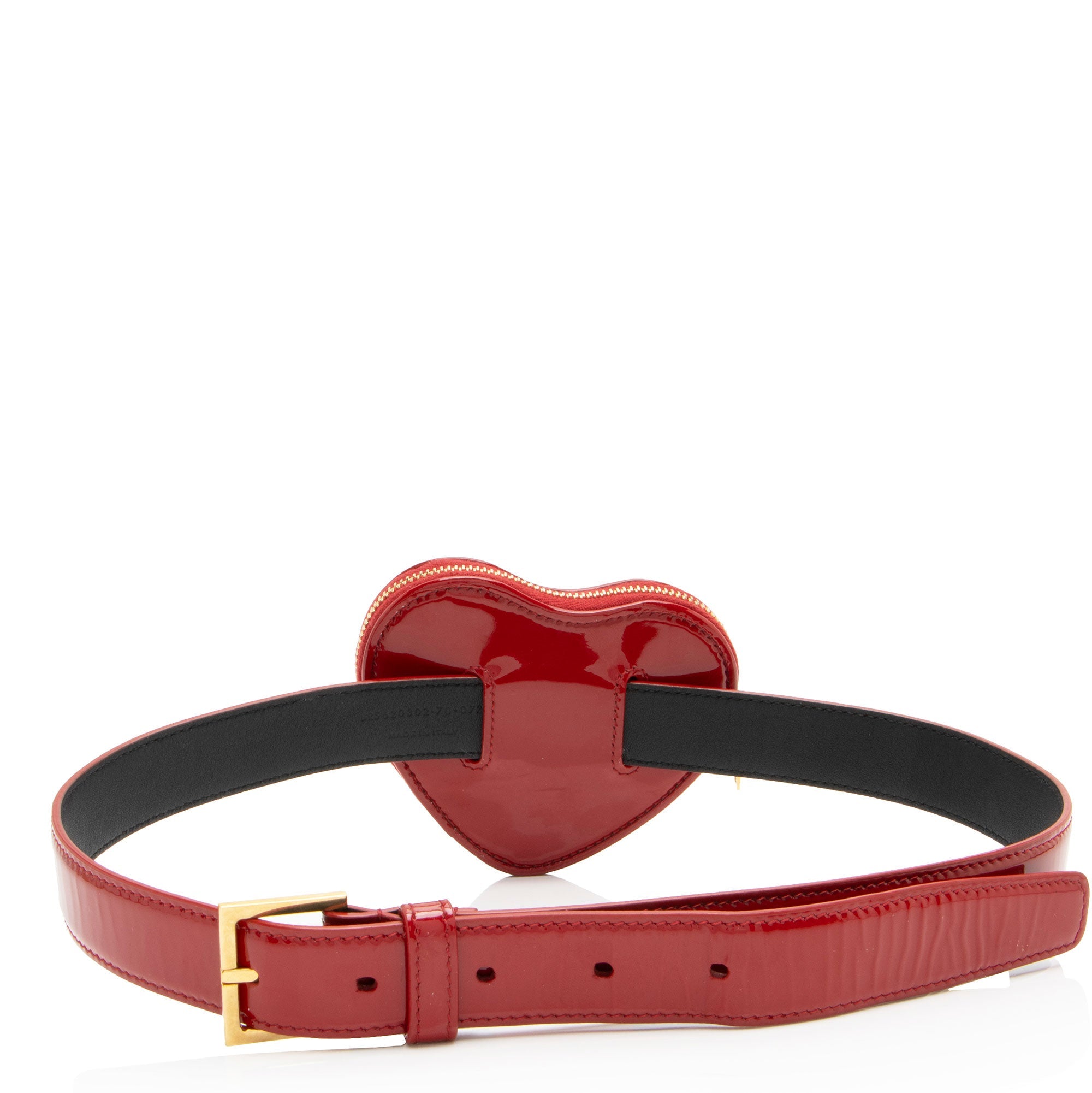Saint Laurent Patent Leather Love Heart Belt Bag