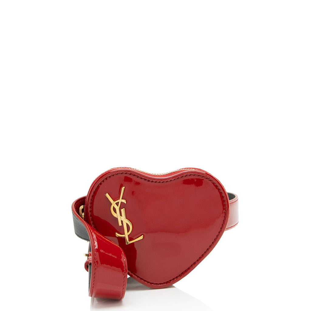 Saint Laurent Patent Leather Love Heart Belt Bag