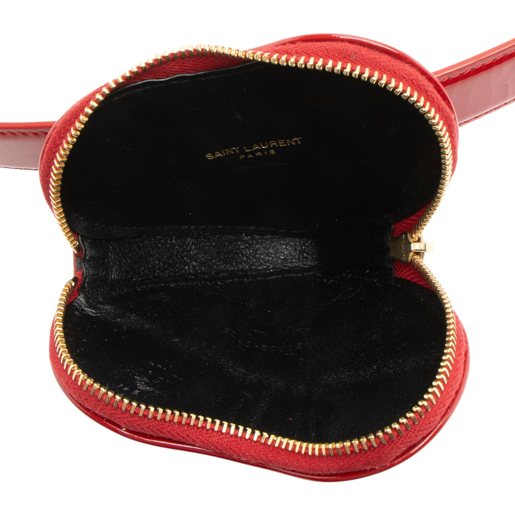 Saint Laurent Patent Leather Love Heart Belt Bag