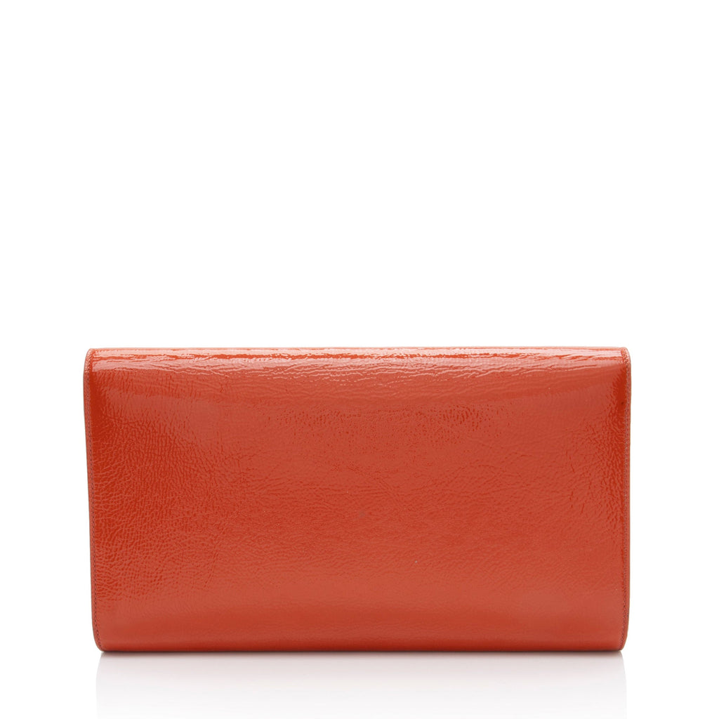 Saint Laurent Patent Leather Monogram Kate Clutch