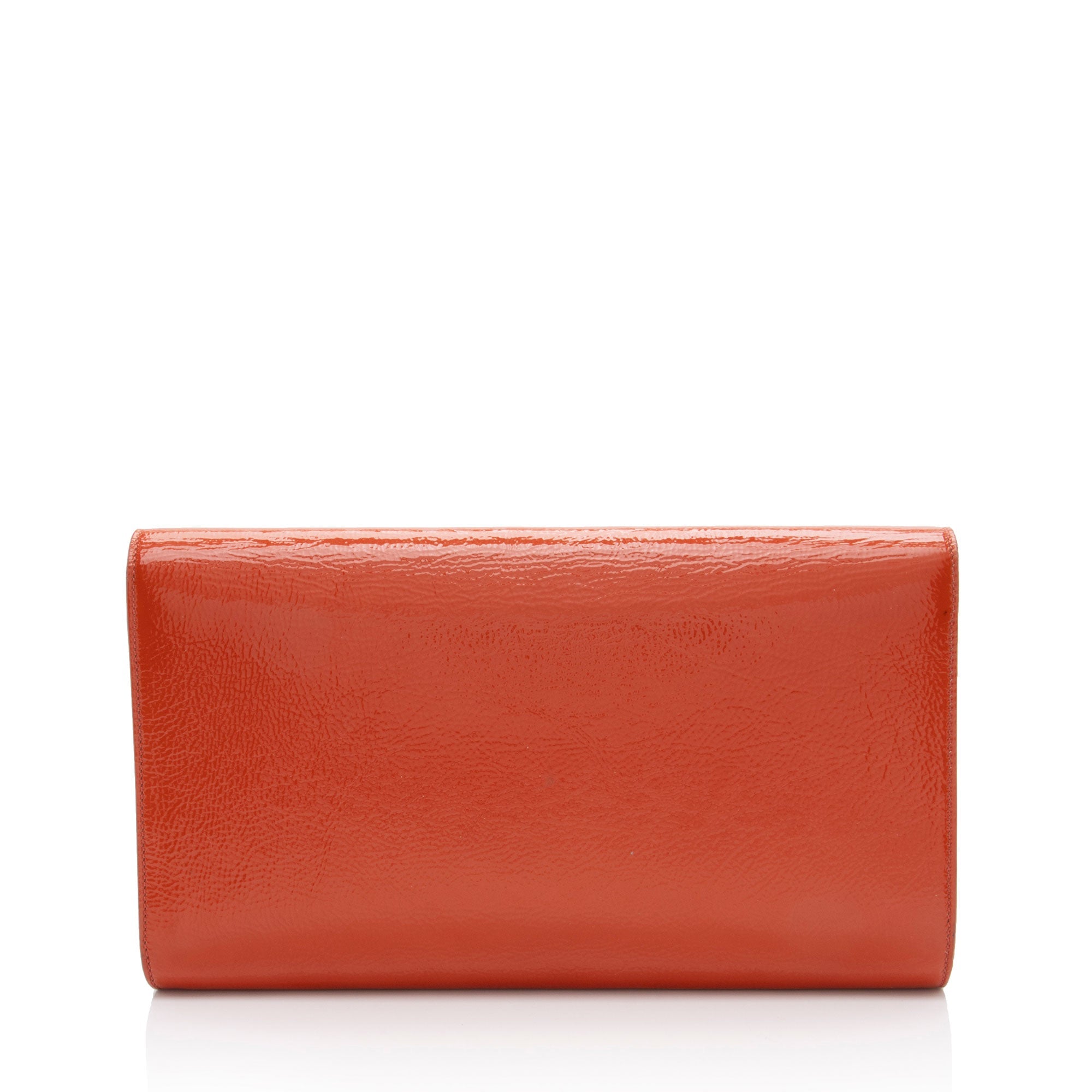 Saint Laurent Patent Leather Monogram Kate Clutch