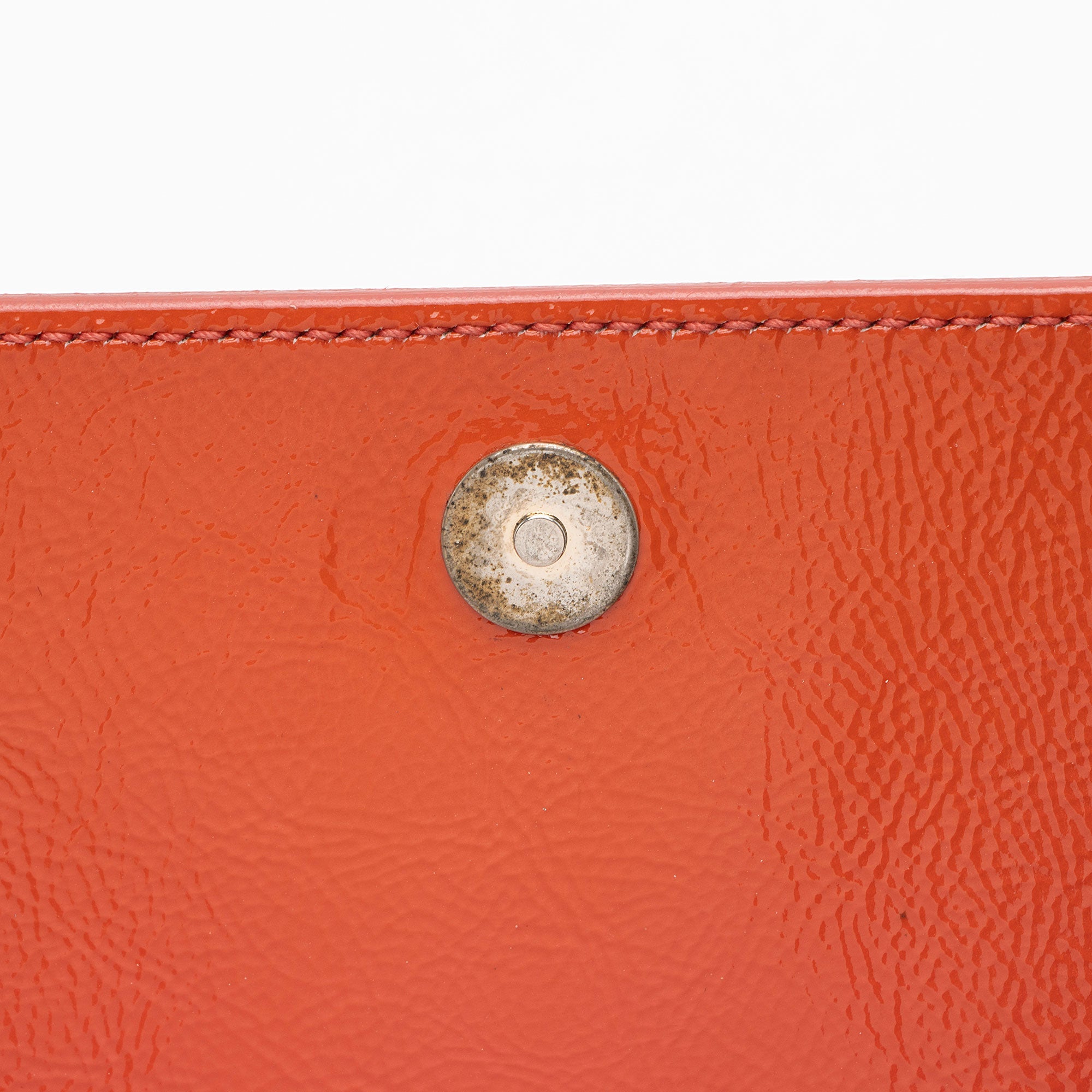 Saint Laurent Patent Leather Monogram Kate Clutch