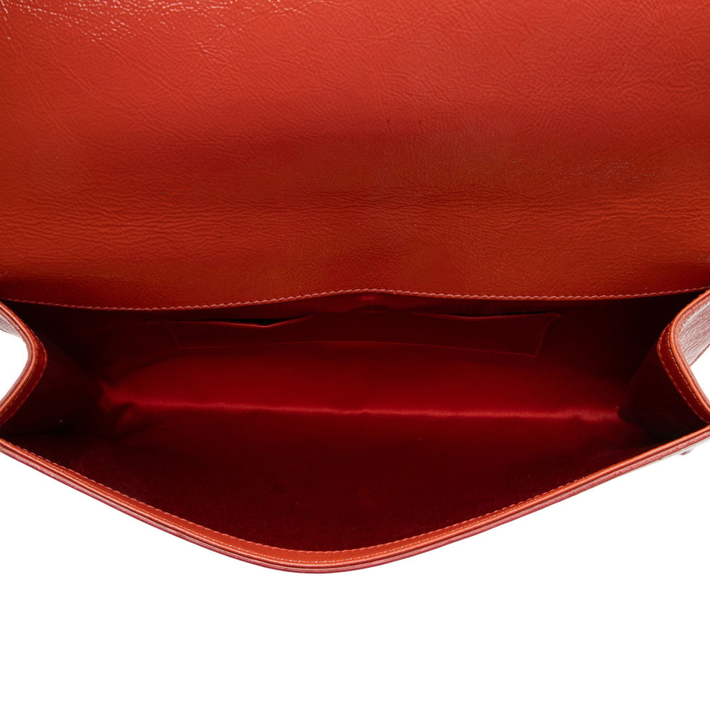 Saint Laurent Patent Leather Monogram Kate Clutch