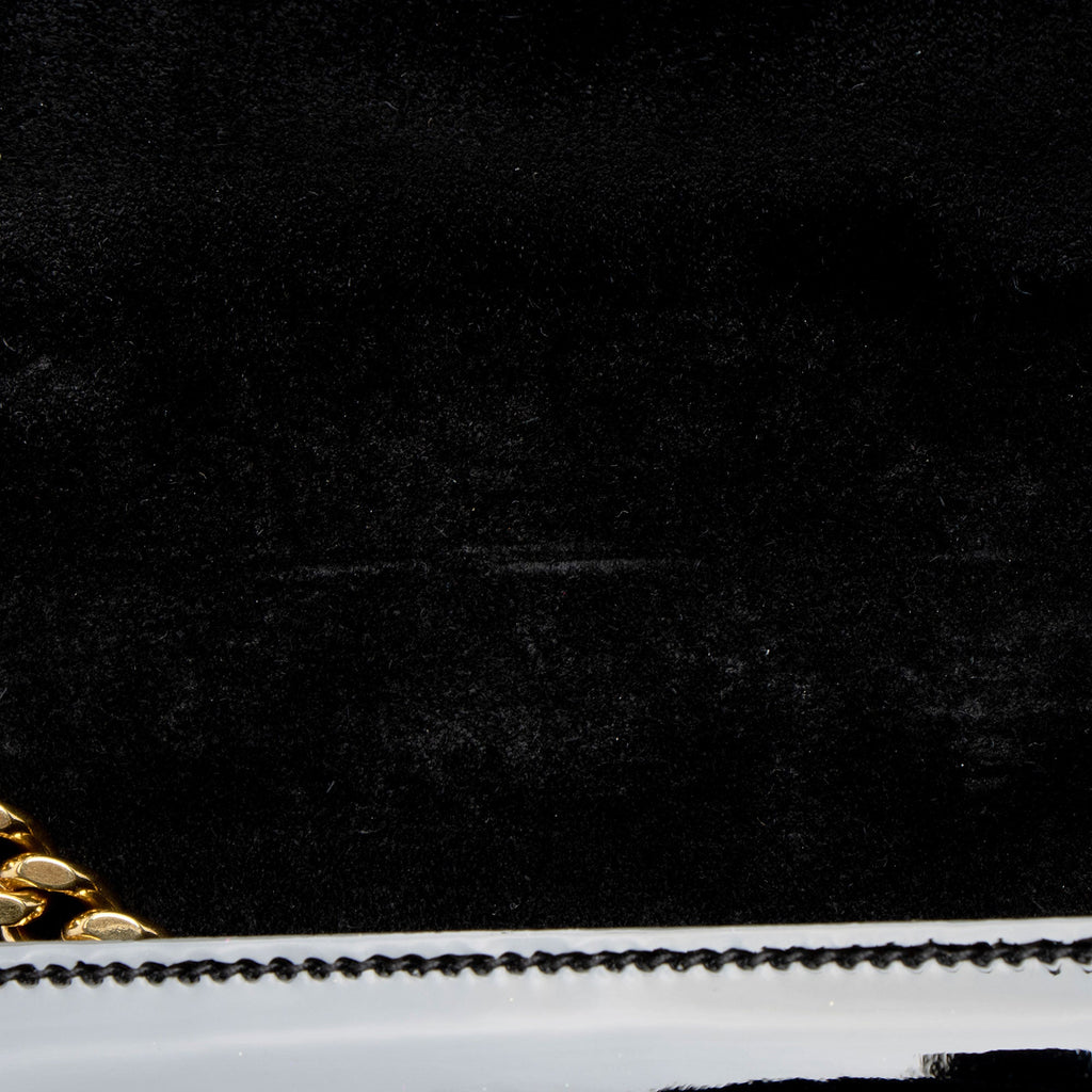 Saint Laurent Patent Leather Monogram Kate Tassel Mini Shoulder Bag
