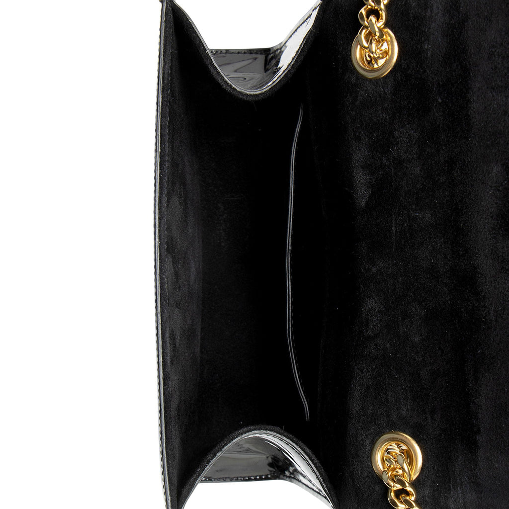 Saint Laurent Patent Leather Monogram Kate Tassel Mini Shoulder Bag
