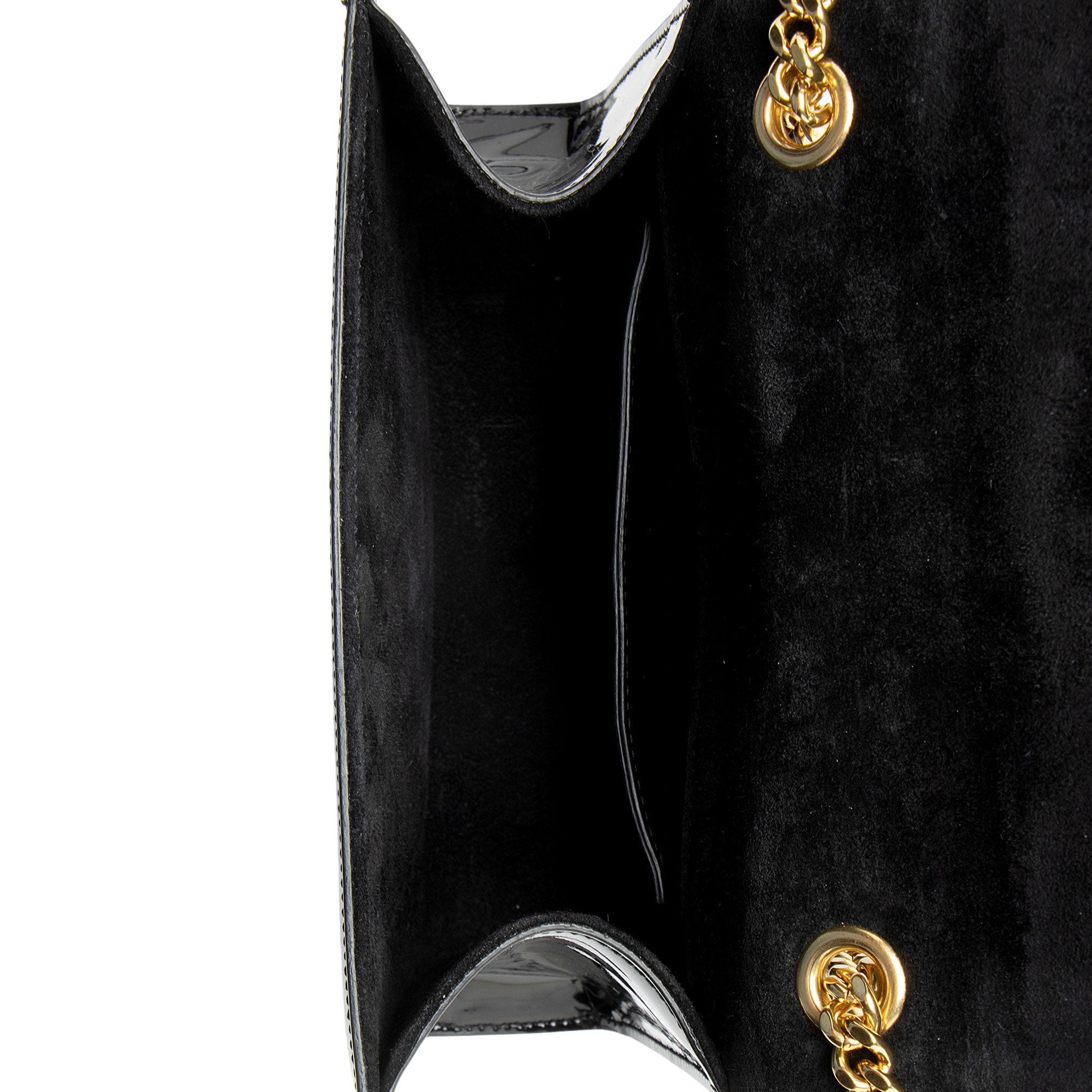 Saint Laurent Patent Leather Monogram Kate Tassel Mini Shoulder Bag