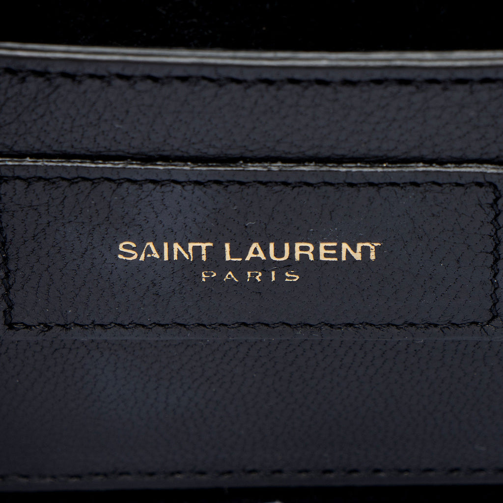 Saint Laurent Patent Leather Monogram Kate Tassel Mini Shoulder Bag