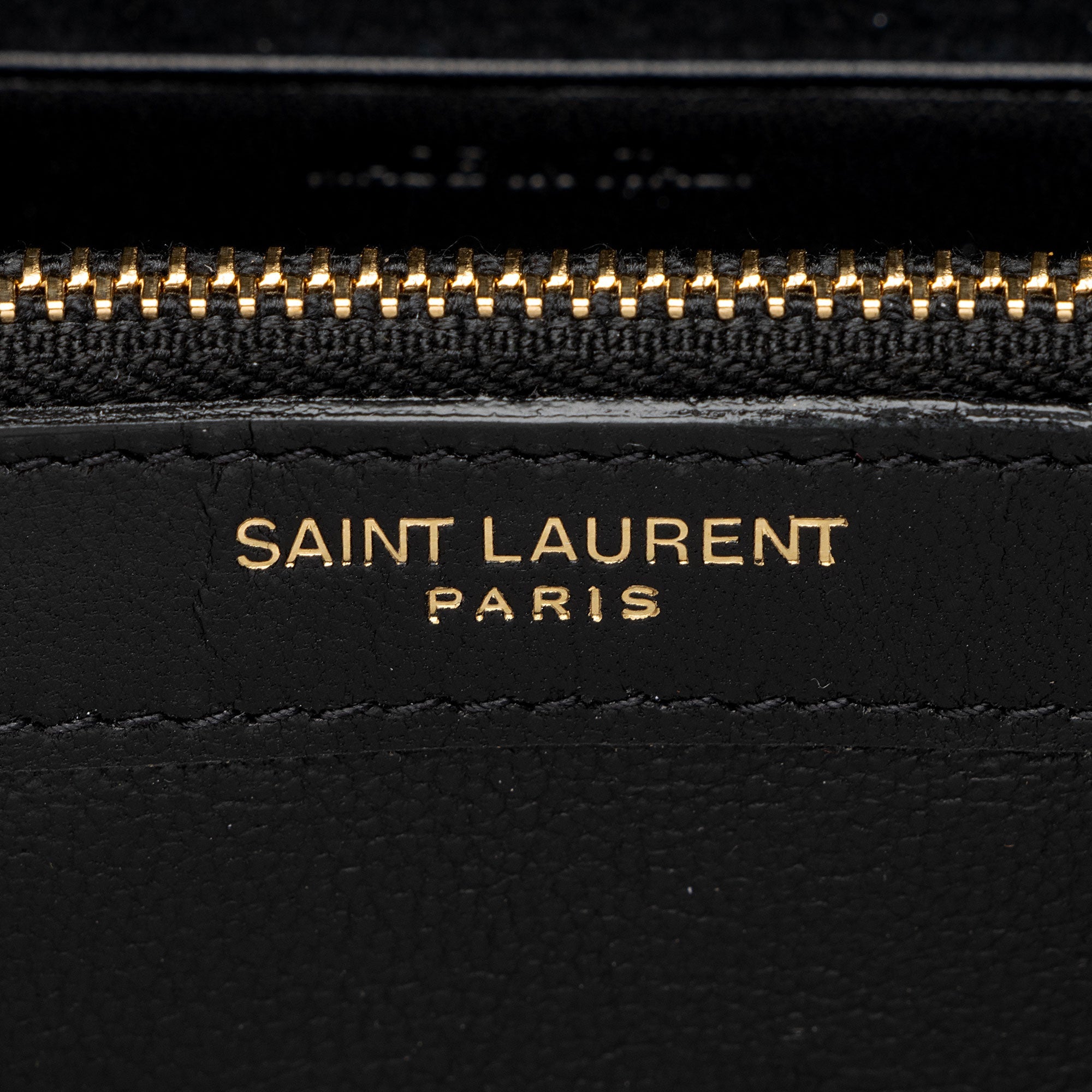 Saint Laurent Patent Leather Monogram Kate Wallet on Chain (SHF-T42QXZ)