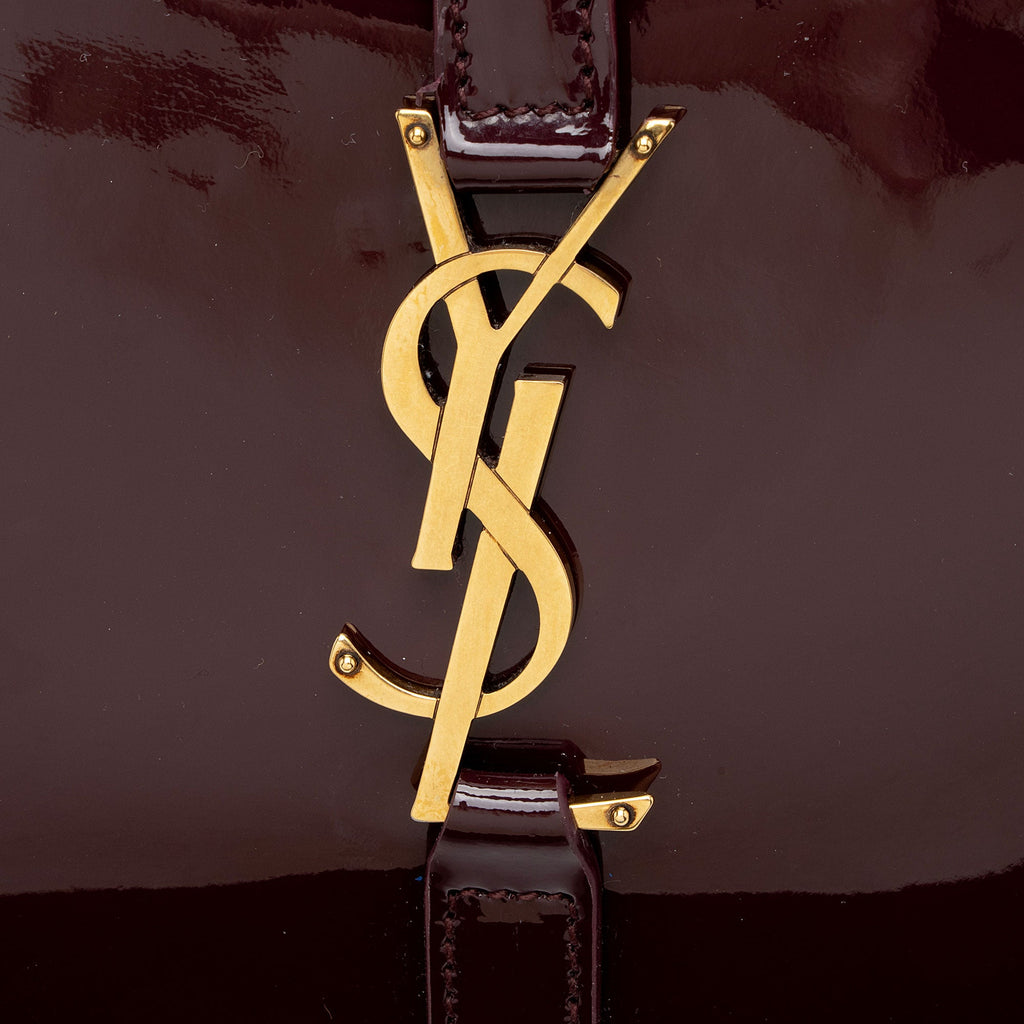 Saint Laurent Patent Leather Monogram Le 5 A 7 Hobo