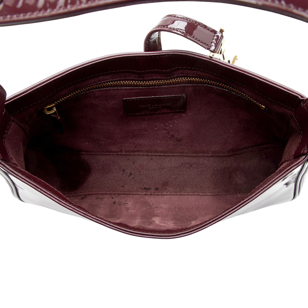 Saint Laurent Patent Leather Monogram Le 5 A 7 Hobo
