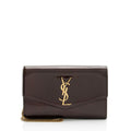 Saint Laurent Patent Leather Monogram Uptown Chain Wallet