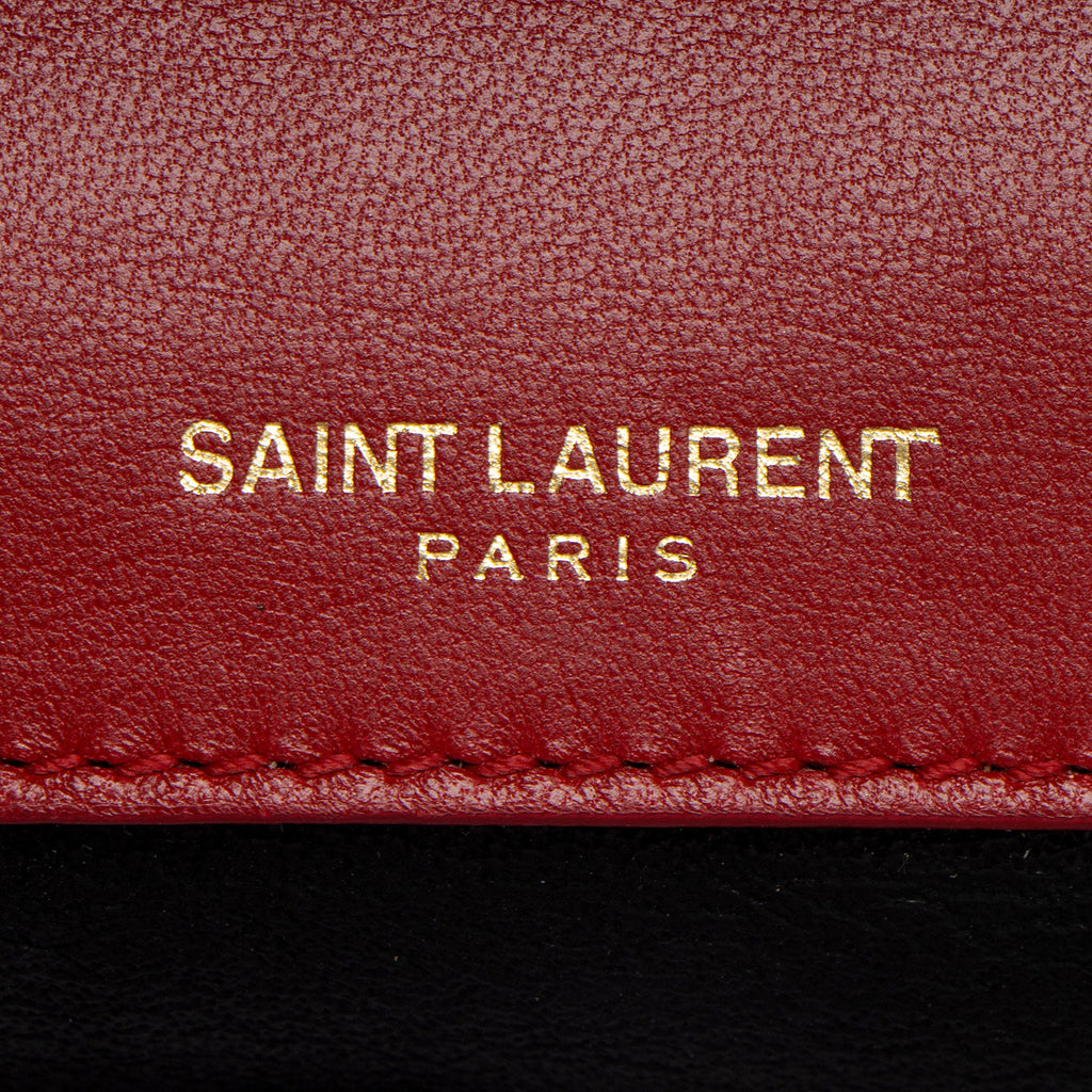 Saint Laurent Patent Leather Monogram Vicky Small Shoulder Bag