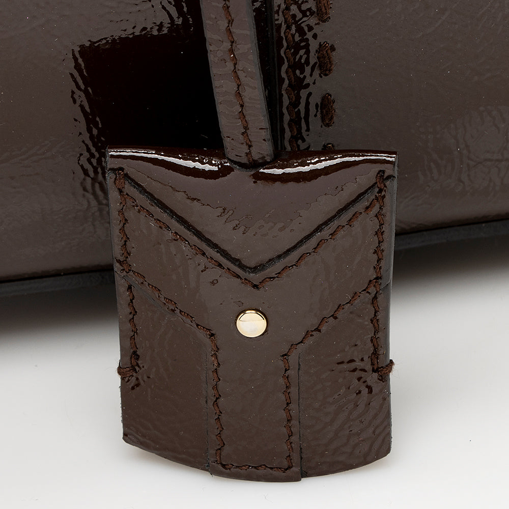 Saint Laurent Patent Leather Muse Large Satchel (SHF-19843)