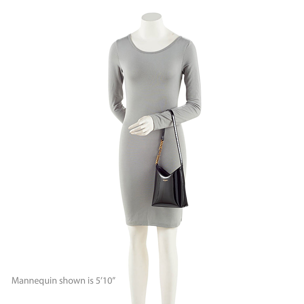 Saint Laurent Patent Leather Rendez-Vous Mini Hobo
