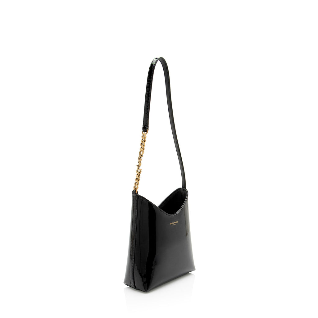 Saint Laurent Patent Leather Rendez-Vous Mini Hobo