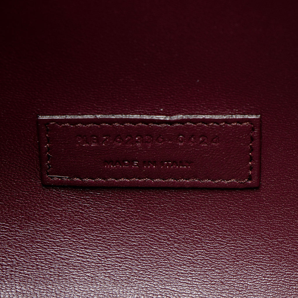 Saint Laurent Patent Leather Rendez-Vouz Medium Hobo