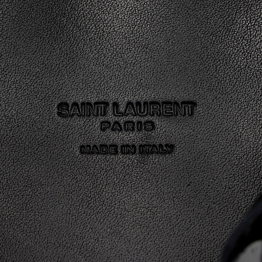 Saint Laurent Patent Leather Studded Seau Coeur Bucket Bag