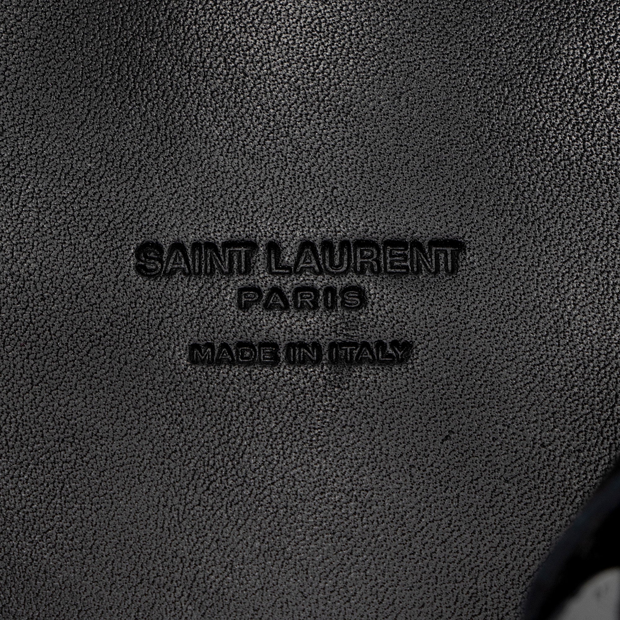 Saint Laurent Patent Leather Studded Seau Coeur Bucket Bag